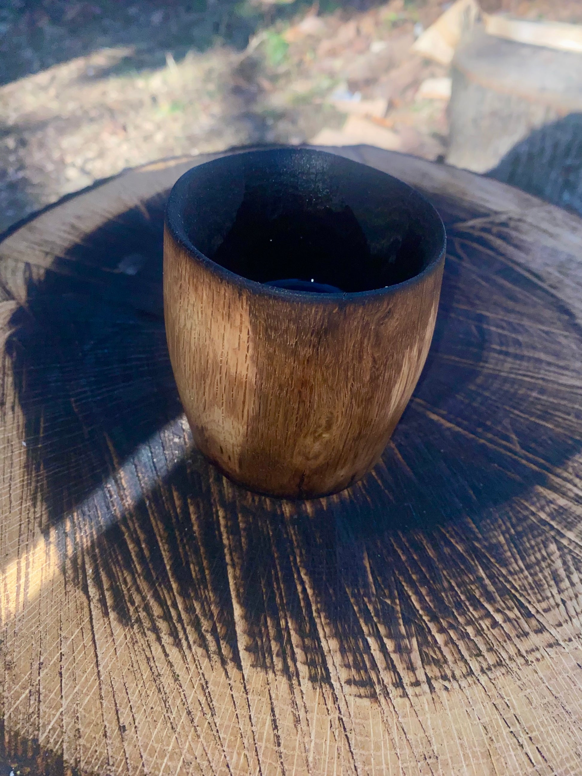 Personalized White Oak Whiskey Tumbler