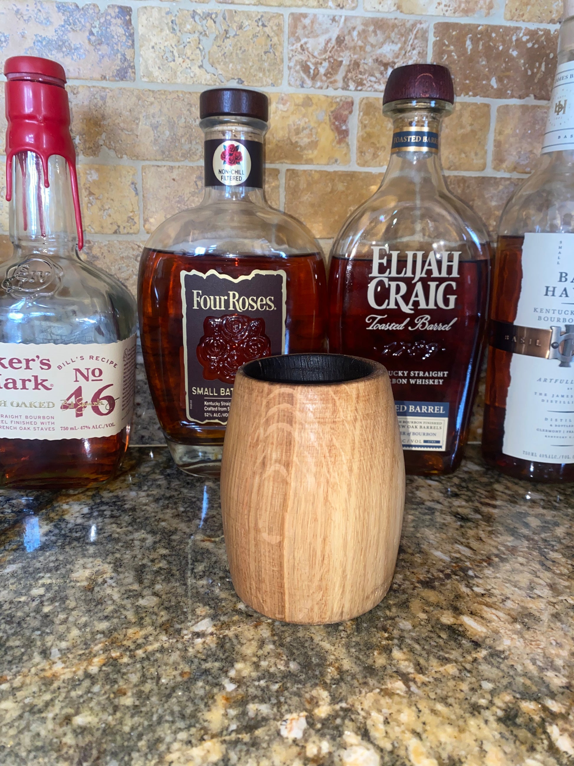 Personalized White Oak Whiskey Tumbler
